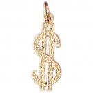 14K GOLD GAMBLING CHARM - DOLLAR SIGN #5406
