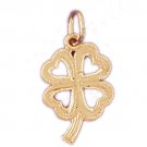 14K GOLD GAMBLING CHARM - 4 LEAF CLOVER #5373 14K GOLD GAMBLING CHARM - 4 LEAF CLOVER #5373