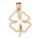 14K GOLD GAMBLING CHARM - 4 LEAF CLOVER #5371 14K GOLD GAMBLING CHARM - 4 LEAF CLOVER #5371
