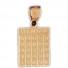 14K GOLD GAMBLING CHARM - BINGO #5360