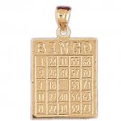 14K GOLD GAMBLING CHARM - BINGO #5358