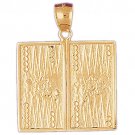 14K GOLD GAMBLING CHARM - BACKGAMMON #5356