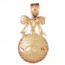 14K GOLD CHRISTMAS CHARM - TREE TOY #5581