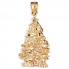 14K GOLD CHRISTMAS CHARM - CHRISTMAS-TREE #5578