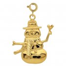 14K GOLD CHRISTMAS CHARM - SNOWMAN #5561