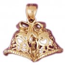 14K GOLD CHRISTMAS CHARM - BELL #5503