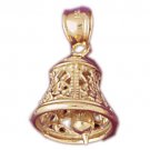 14K GOLD CHRISTMAS CHARM - BELL #5501