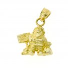14K GOLD CHRISTMAS CHARM - SANTA CLAUS #5498