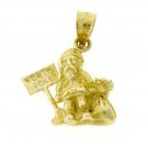 14K GOLD CHRISTMAS CHARM - SANTA CLAUS #5497