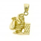 14K GOLD CHRISTMAS CHARM - SANTA CLAUS #5495
