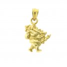 14K GOLD CHRISTMAS CHARM - SANTA CLAUS #5494