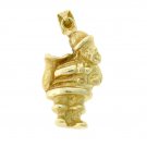 14K GOLD CHRISTMAS CHARM - SANTA CLAUS #5492