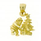 14K GOLD CHRISTMAS CHARM - SANTA CLAUS #5484