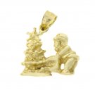 14K GOLD CHRISTMAS CHARM - SANTA CLAUS #5483