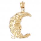 14K GOLD CHARM - MOON #5624 14K GOLD CHARM - MOON #5624