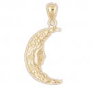 14K GOLD CHARM - MOON #5623 14K GOLD CHARM - MOON #5623