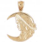 14K GOLD CHARM - MOON #5622