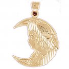 14K GOLD CHARM - MOON #5621