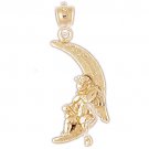 14K GOLD CHARM - MOON #5619 14K GOLD CHARM - MOON #5619