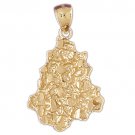 14K GOLD NUGGET CHARM #5760