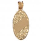 14K GOLD CHARM - ENGRAVABLE PLATE #5794