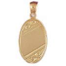 14K GOLD CHARM - ENGRAVABLE PLATE #5790