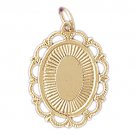 14K GOLD CHARM - ENGRAVABLE PLATE #5788
