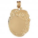 14K GOLD CHARM - ENGRAVABLE PLATE #5786