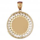 14K GOLD CHARM - ENGRAVABLE PLATE #5782