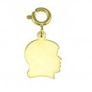 14K GOLD SILHOUETTE CHARM - SIDEVIEW #5836