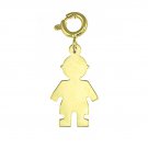 14K GOLD SILHOUETTE CHARM - A GIRL #5858