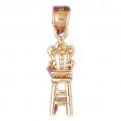 14K GOLD BABY CHARM - HIGHCHAIR #5921