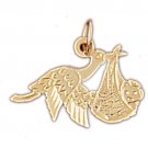 14K GOLD BABY CHARM - STROK & BABY #5908