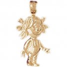14K GOLD CHILDREN'S CHARM - A GIRL #5890
