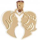 14K GOLD CHILDREN'S CHARM - KISSING #5885
