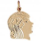 14K GOLD CHILDREN'S CHARM - A GIRL #5883
