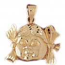 14K GOLD CHILDREN'S CHARM - A GIRL #5876