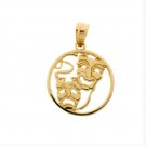 14K GOLD DRAMA MASK CHARM #6299