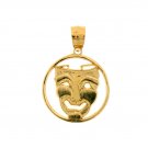 14K GOLD DRAMA MASK CHARM #6298
