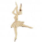14K GOLD CHARM - BALLERINA #6139
