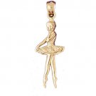 14K GOLD CHARM - BALLERINA #6135
