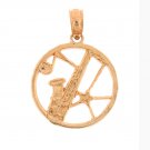 14K GOLD MUSIC CHARM -SAXOPHONE #6309