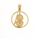 14K GOLD MUSIC CHARM - VIOLIN #6307