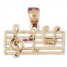 14K GOLD MUSIC CHARM - MUSICAL NOTES #6260