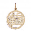 14K GOLD MUSIC CHARM - MUSICAL NOTES #6256