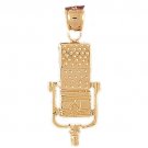 14K GOLD MUSIC CHARM - MICROPHONE #6253