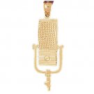14K GOLD MUSIC CHARM - MICROPHONE #6252