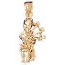 14K GOLD MUSIC CHARM - BAGPIPE #6238