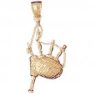 14K GOLD MUSIC CHARM - BAGPIPE #6237