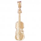14K GOLD MUSIC CHARM - VIOLIN #6226